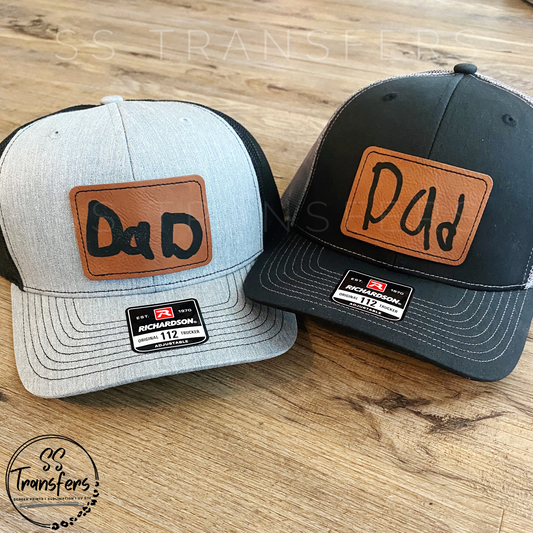 Completed Custom Leather Patch Dad Hat