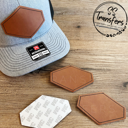 Blank Hexagon Leather Patch