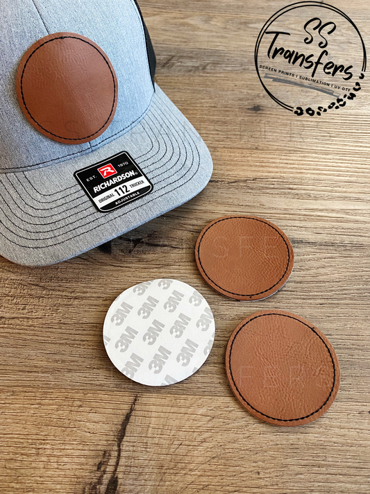 Blank Circle Leather Patch