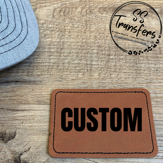 Custom Rectangle Leather Patch