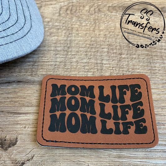 Mom Life Leather Patch