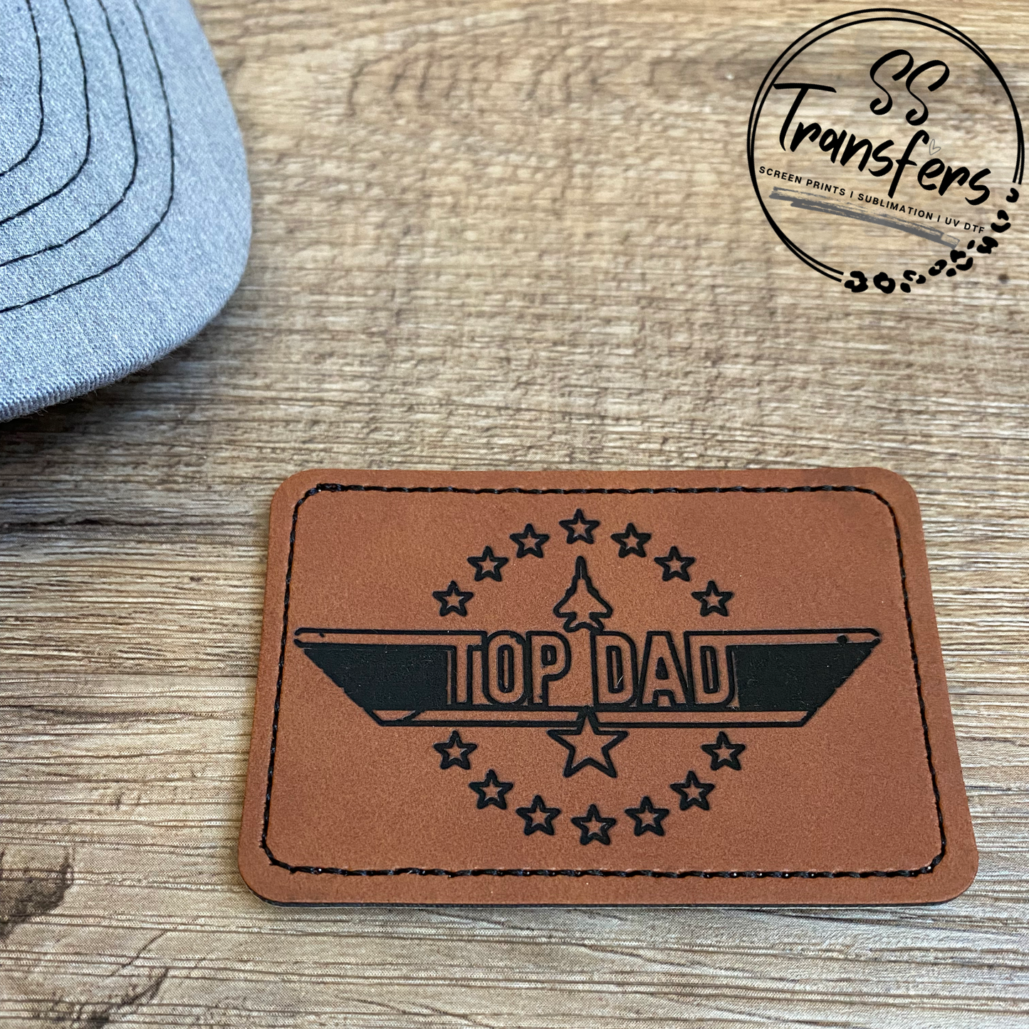Top Dad Leather Patch