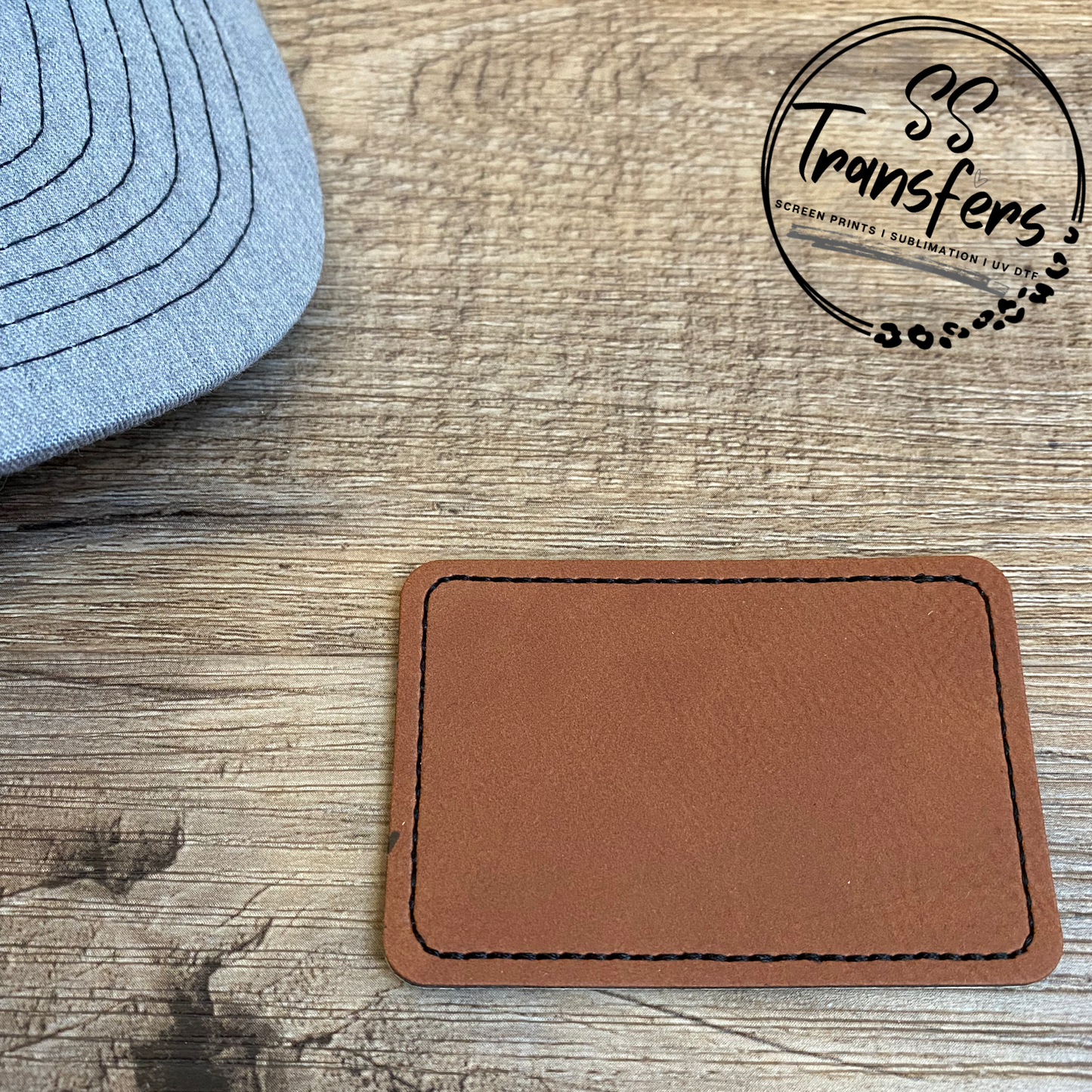 Blank Rectangle Leather Patch