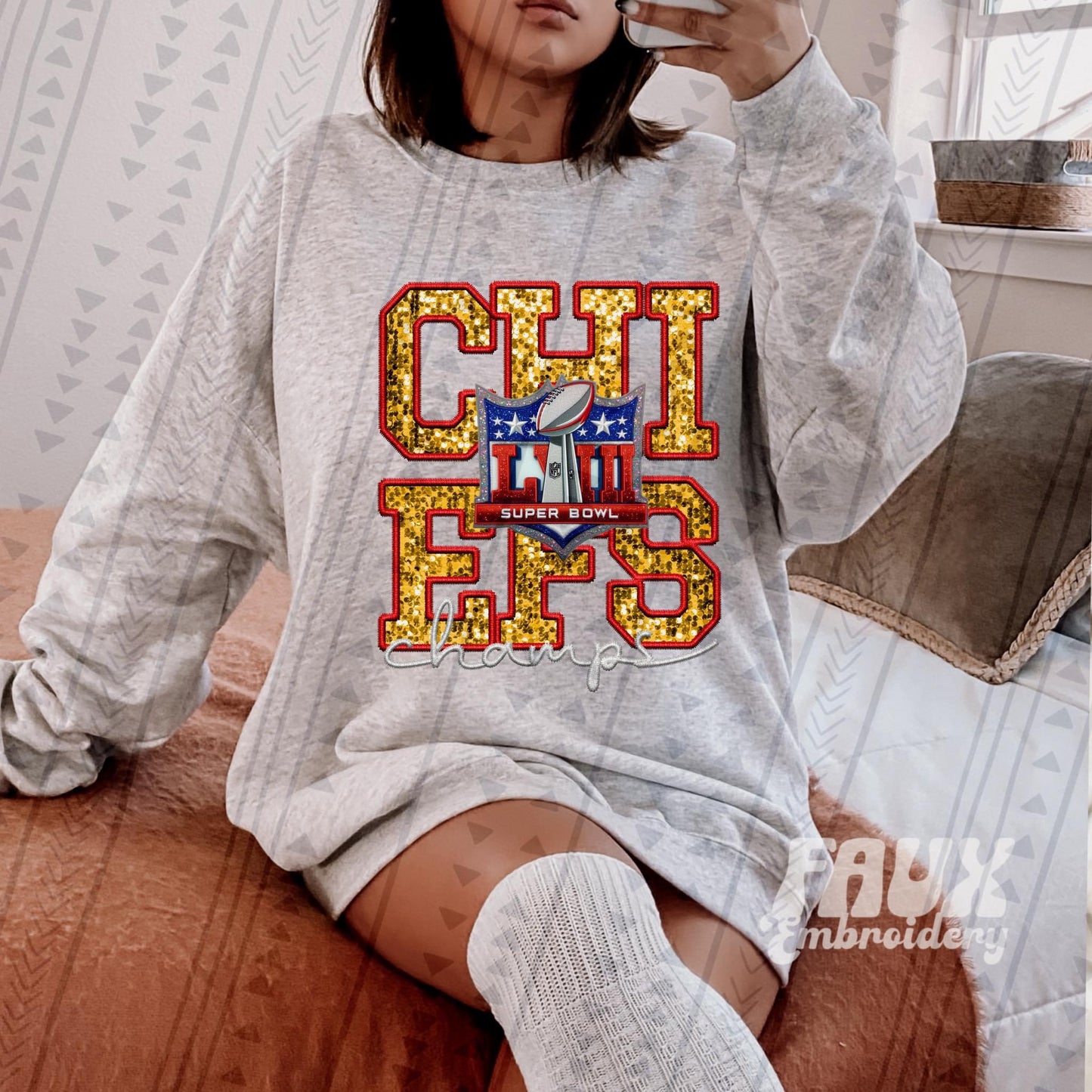 SB Champions Faux Embroidered DTF Transfer