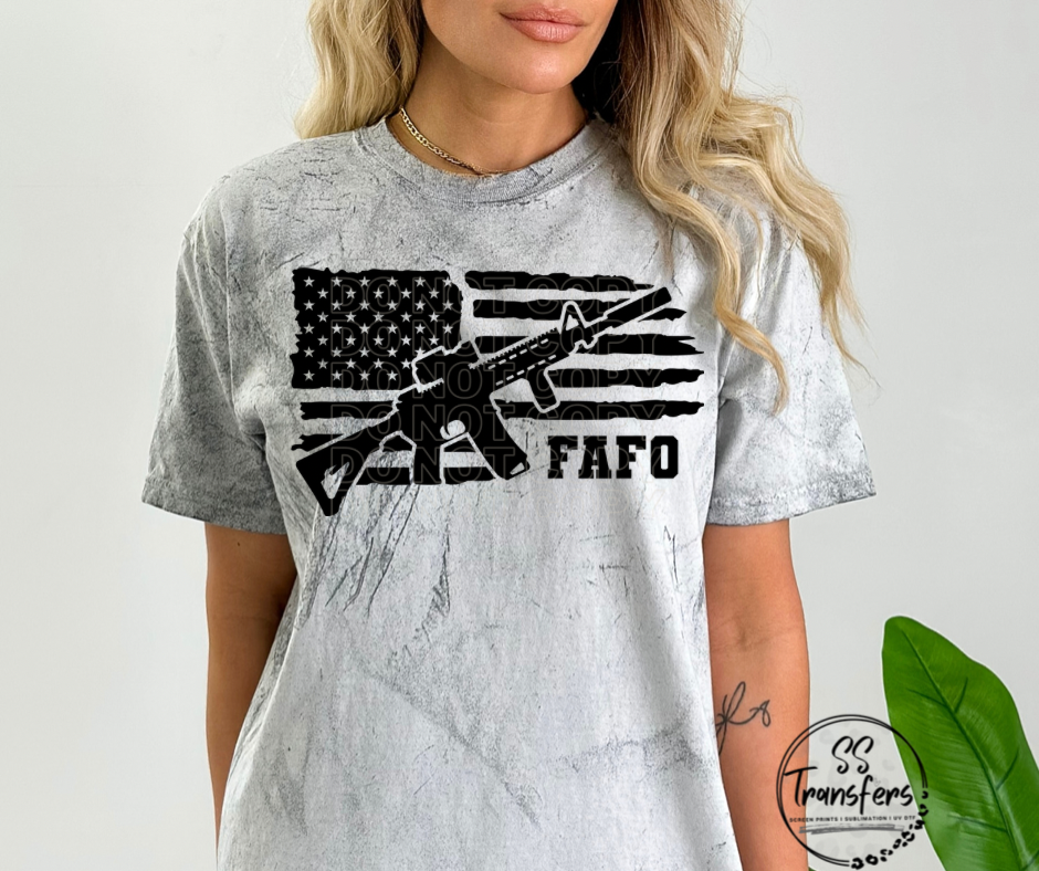 FAFO Gun Flag DTF Transfer