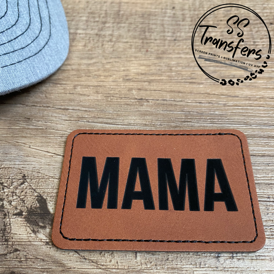 Mama Bold Leather Patch