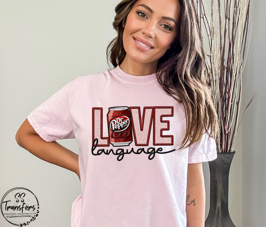 Love Language Faux Embroidered (Multiple Options) DTF Transfer