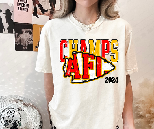 AFC Champs Arrowhead (Multiple Colors) DTF Transfer