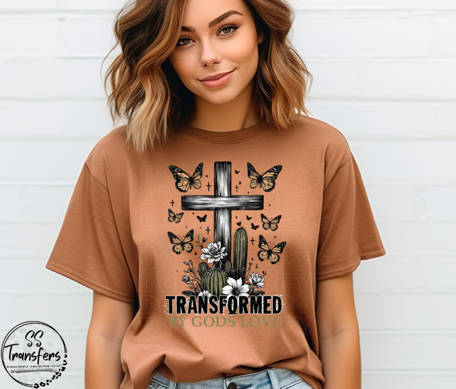 Transformed By Gods Love DTF Transfer