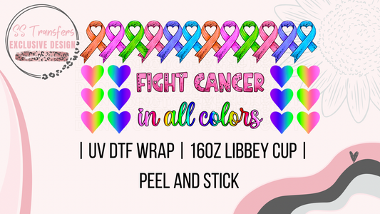 Fight Cancer in All Colors Libbey UV Wrap * EXCLUSIVE*