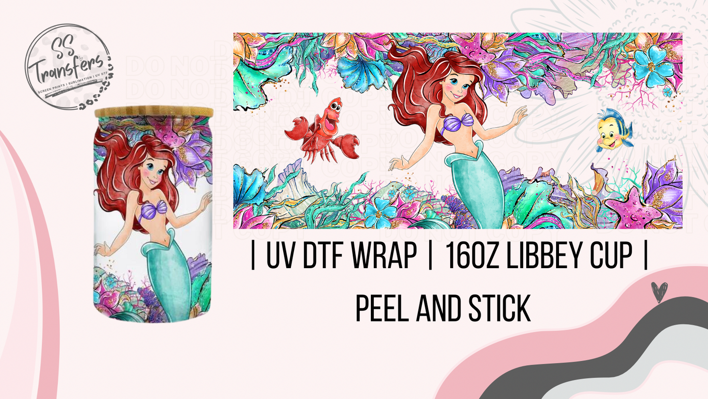 Watercolor Mermaid Libbey UV Wrap