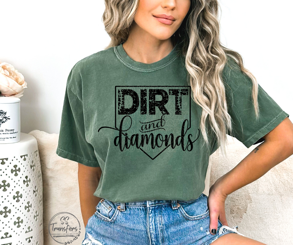 Dirt and Diamonds Screen Print Transfer