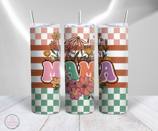 Checkered Mama Sub Tumbler Transfer