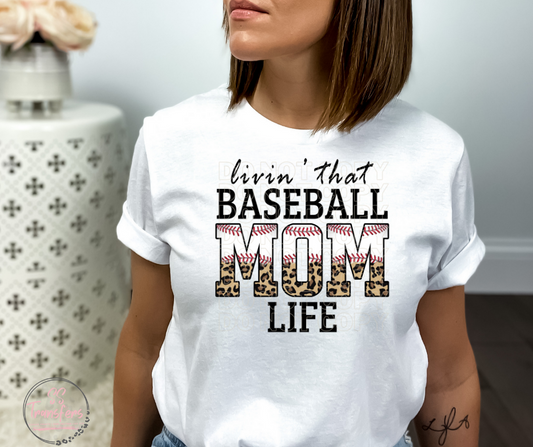 Baseball Mom Life Sublimation Transfer