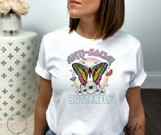 Anti-Social Butterfly Sublimation Transfer