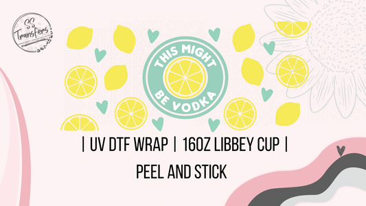 Lemon Vodka Libbey UV Wrap