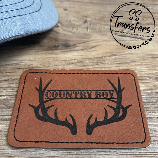 Country Boy Leather Patch