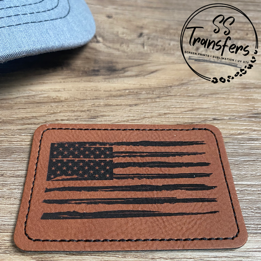 Flag Leather Patch