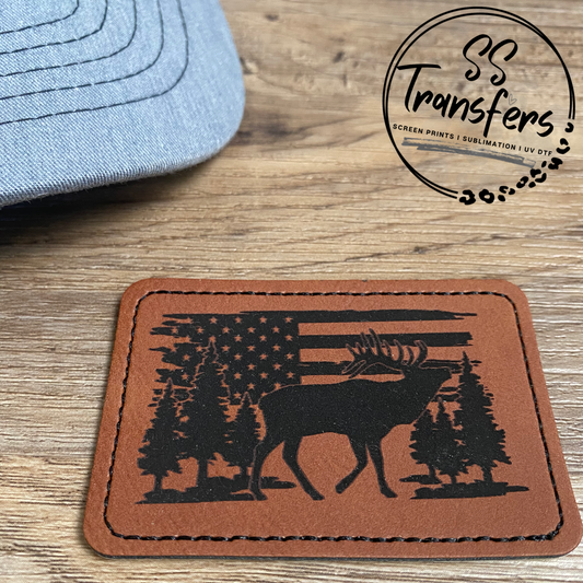 Elk Leather Patch